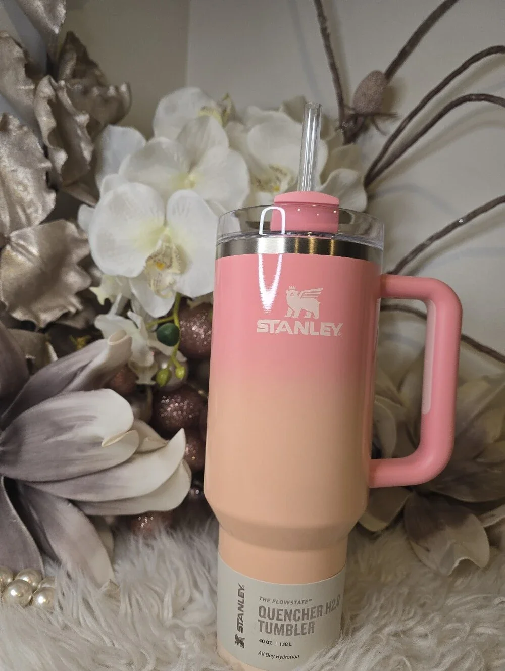 Stanley Quencher H2.0 FlowState Tumbler 40oz PINK MESA SUNSET LIMITED EDITION